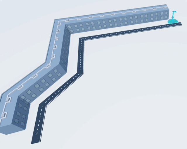Model with spacing
